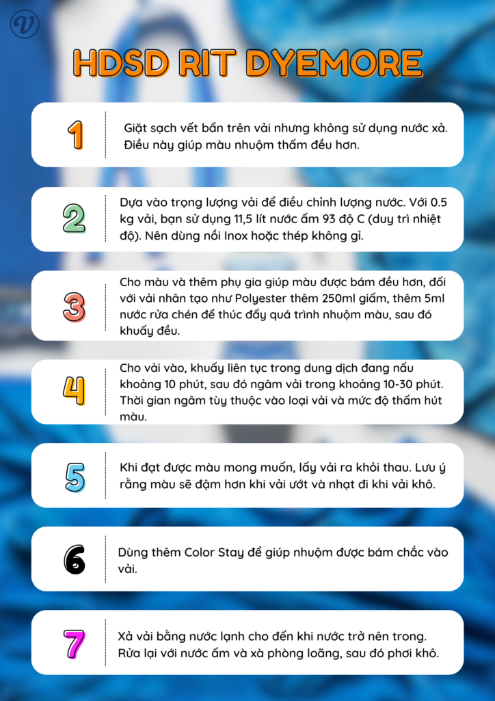 Hướng dẫn sử dụng màu nhuộm Rit dye more
